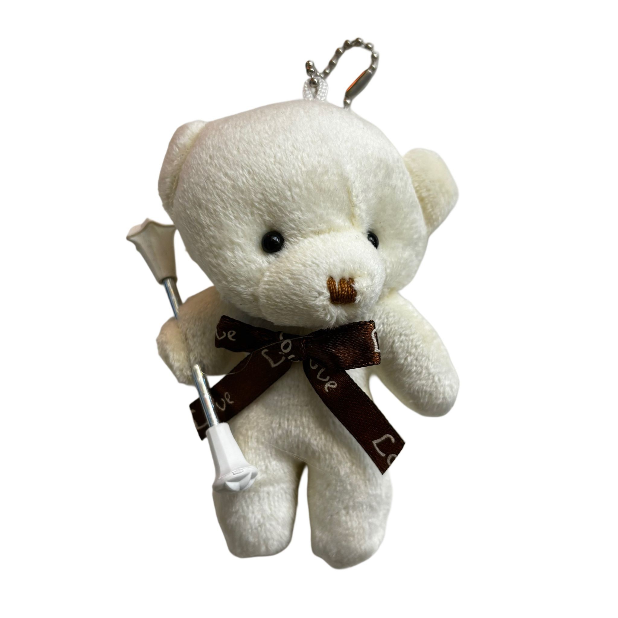 Peluche Baton Twirling Oso Blanco